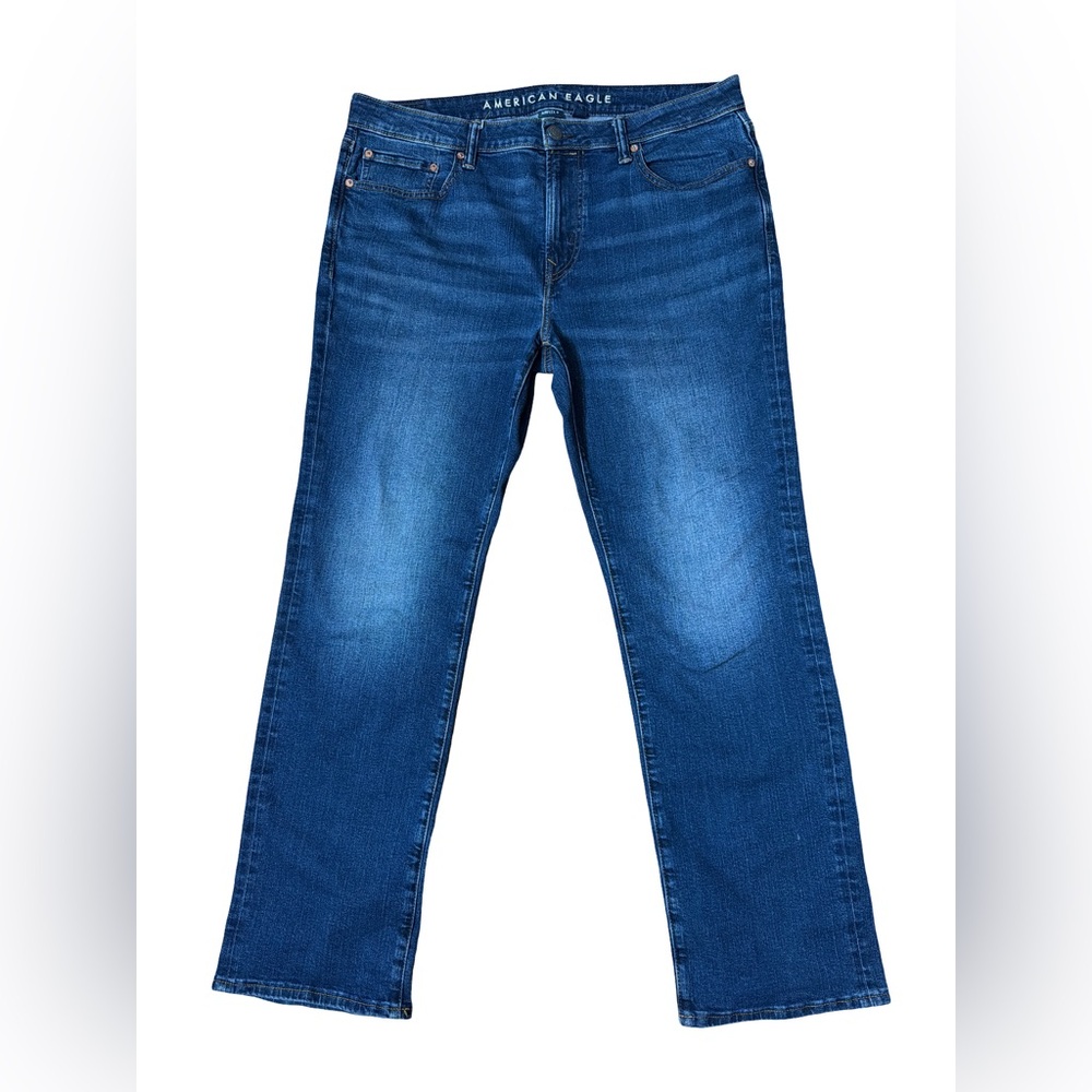 American Eagle Outfitters Men's Bootcut Jeans - Deep Blue Wash
